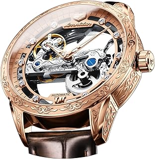 OLEVS Men's Skeleton Mechanical Dress Watch