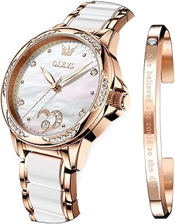 OLEVS Women Dress  Diamonds  Watch